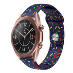 สายรัดนาฬิกาซิลิโคนลายจุดสีรุ้งสำหรับกีฬา พร้อมหัวเข็มขัด สำหรับ Samsung Galaxy Watch 4 ขนาด 40 มม. / 44 มม. และ Samsung Galaxy Watch 4 Classic ขนาด 42 มม. / 46 มม.