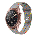 สายรัดนาฬิกาซิลิโคนลายจุดสีรุ้งสำหรับกีฬา พร้อมหัวเข็มขัด สำหรับ Samsung Galaxy Watch 4 ขนาด 40 มม. / 44 มม. และ Samsung Galaxy Watch 4 Classic ขนาด 42 มม. / 46 มม.