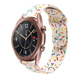 สายรัดนาฬิกาซิลิโคนลายจุดสีรุ้งสำหรับกีฬา พร้อมหัวเข็มขัด สำหรับ Samsung Galaxy Watch 4 ขนาด 40 มม. / 44 มม. และ Samsung Galaxy Watch 4 Classic ขนาด 42 มม. / 46 มม.