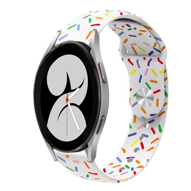 Sports Rainbow Dots Silicone Buckle Watch Band, For Samsung Galaxy Watch 5 Pro, For Samsung Galaxy Gear Sport, For Samsung Galaxy Watch Active 2 40mm / 44mm, For Samsung Galaxy Watch 3 41mm, For Samsung Galaxy watch Active 40mm                         ...