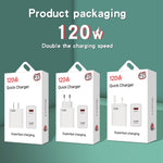 ที่ชาร์จเร็ว USB 120W ปลั๊ก EU, ปลั๊ก US, ปลั๊ก UK