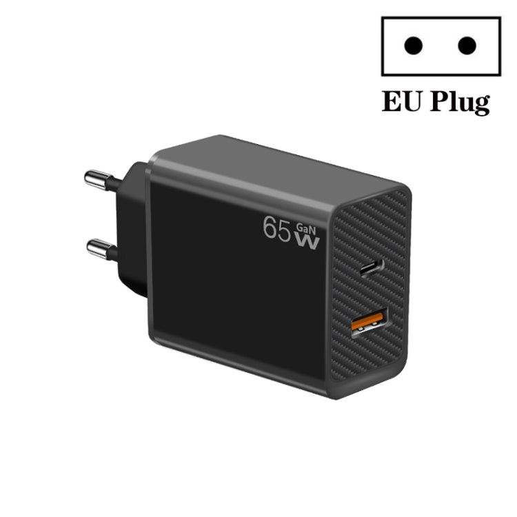 อะแดปเตอร์โน้ตบุ๊ก GaN PD48W Type-C PD3.0 + USB3.0 สำหรับ MacBook ซีรีส์, ปลั๊ก EU, ปลั๊ก EU