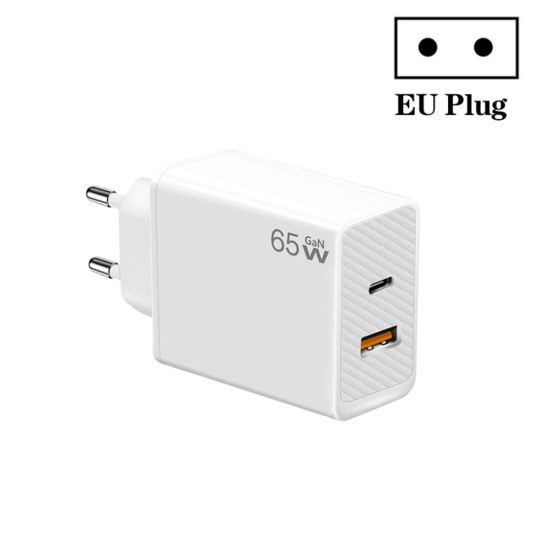 อะแดปเตอร์โน้ตบุ๊ก GaN PD48W Type-C PD3.0 + USB3.0 สำหรับ MacBook ซีรีส์, ปลั๊ก EU, ปลั๊ก EU