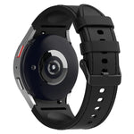 สายข้อมือหนังซิลิโคนสีดำพร้อมหัวเข็มขัด สำหรับ Samsung Galaxy Watch 6 Classic, Samsung Galaxy Watch 6