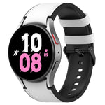 สายข้อมือหนังซิลิโคนสีดำพร้อมหัวเข็มขัด สำหรับ Samsung Galaxy Watch 6 Classic, Samsung Galaxy Watch 6