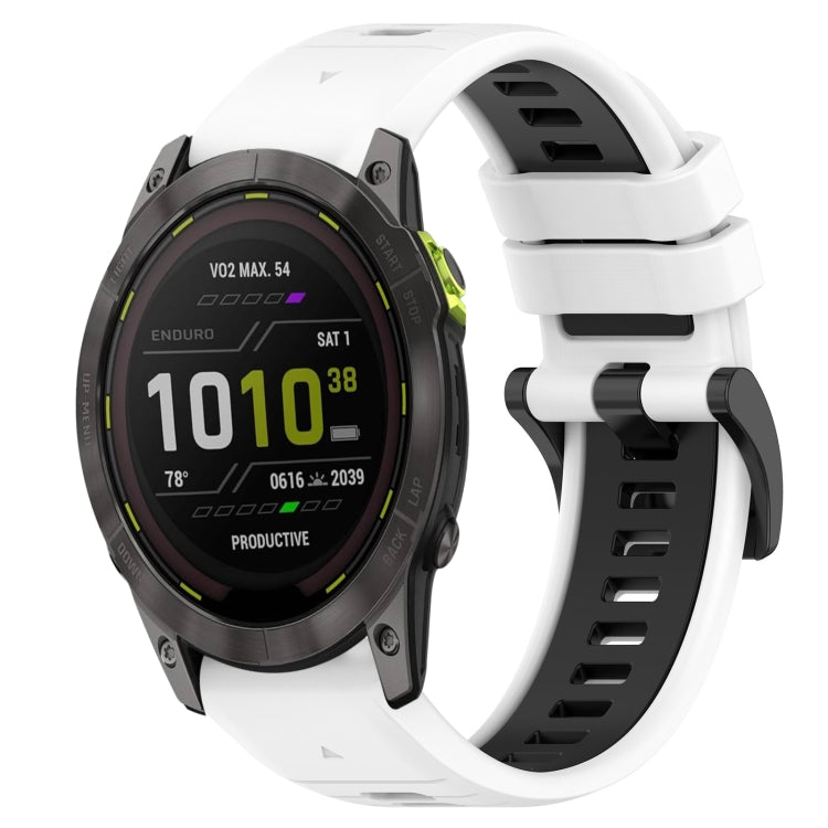Sports Two-Color 26mm Silicone Watch Band, For Garmin Enduro 3, For Garmin Fenix 8 MIP 51mm, For Garmin Fenix 8 AMOLED 51mm, For Garmin Fenix 7X Pro 51mm