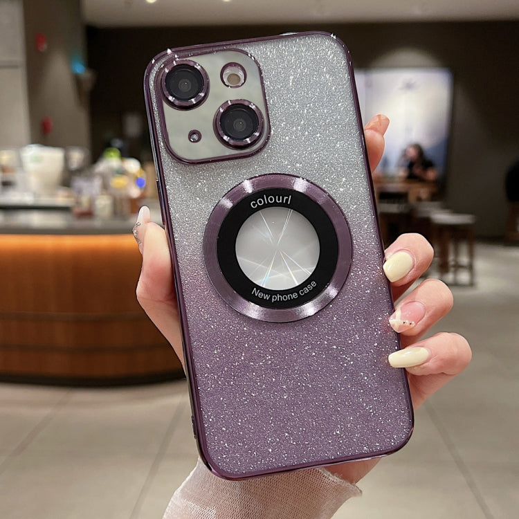 เคสโทรศัพท์ TPU ชุบไฟฟ้ากลิตเตอร์ไล่ระดับ MagSafe สำหรับ iPhone 14, สำหรับ iPhone 14 Pro, สำหรับ iPhone 14 Pro Max, สำหรับ iPhone 13 Pro Max, สำหรับ iPhone 13 Pro, สำหรับ iPhone 13