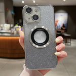 Gradient Glitter Electroplating MagSafe TPU Phone Case, For iPhone 16 Pro, For iPhone 16 Plus, For iPhone 15 Pro Max, For iPhone 15 Pro, For iPhone 15 Plus, For iPhone 15, For iPhone 14 Plus