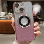 Gradient Glitter Electroplating MagSafe TPU Phone Case, For iPhone 16 Pro, For iPhone 16 Plus, For iPhone 15 Pro Max, For iPhone 15 Pro, For iPhone 15 Plus, For iPhone 15, For iPhone 14 Plus