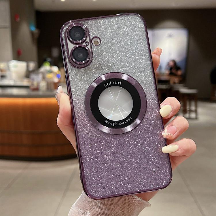 เคสโทรศัพท์ TPU ชุบไฟฟ้ากลิตเตอร์ไล่ระดับ MagSafe สำหรับ iPhone 17e / 16e, สำหรับ iPhone 17 Pro Max, สำหรับ iPhone 17 Pro, สำหรับ iPhone 17, สำหรับ iPhone Air, สำหรับ iPhone 16 Pro Max