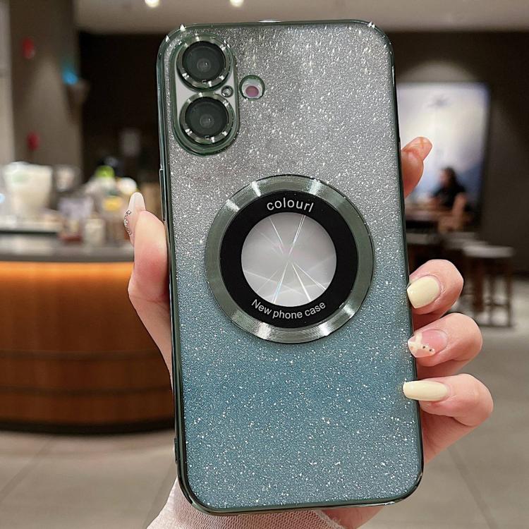 เคสโทรศัพท์ TPU ชุบไฟฟ้ากลิตเตอร์ไล่ระดับ MagSafe สำหรับ iPhone 17e / 16e, สำหรับ iPhone 17 Pro Max, สำหรับ iPhone 17 Pro, สำหรับ iPhone 17, สำหรับ iPhone Air, สำหรับ iPhone 16 Pro Max