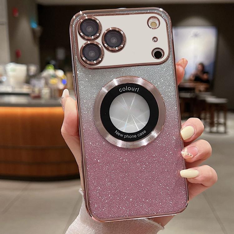 เคสโทรศัพท์ TPU ชุบไฟฟ้ากลิตเตอร์ไล่ระดับ MagSafe สำหรับ iPhone 17e / 16e, สำหรับ iPhone 17 Pro Max, สำหรับ iPhone 17 Pro, สำหรับ iPhone 17, สำหรับ iPhone Air, สำหรับ iPhone 16 Pro Max