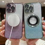 เคสโทรศัพท์ TPU ชุบไฟฟ้ากลิตเตอร์ไล่ระดับ MagSafe สำหรับ iPhone 14, สำหรับ iPhone 14 Pro, สำหรับ iPhone 14 Pro Max, สำหรับ iPhone 13 Pro Max, สำหรับ iPhone 13 Pro, สำหรับ iPhone 13