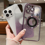 เคสโทรศัพท์ TPU ชุบไฟฟ้ากลิตเตอร์ไล่ระดับ MagSafe สำหรับ iPhone 14, สำหรับ iPhone 14 Pro, สำหรับ iPhone 14 Pro Max, สำหรับ iPhone 13 Pro Max, สำหรับ iPhone 13 Pro, สำหรับ iPhone 13