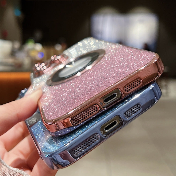 เคสโทรศัพท์ TPU ชุบไฟฟ้ากลิตเตอร์ไล่ระดับ MagSafe สำหรับ iPhone 17e / 16e, สำหรับ iPhone 17 Pro Max, สำหรับ iPhone 17 Pro, สำหรับ iPhone 17, สำหรับ iPhone Air, สำหรับ iPhone 16 Pro Max