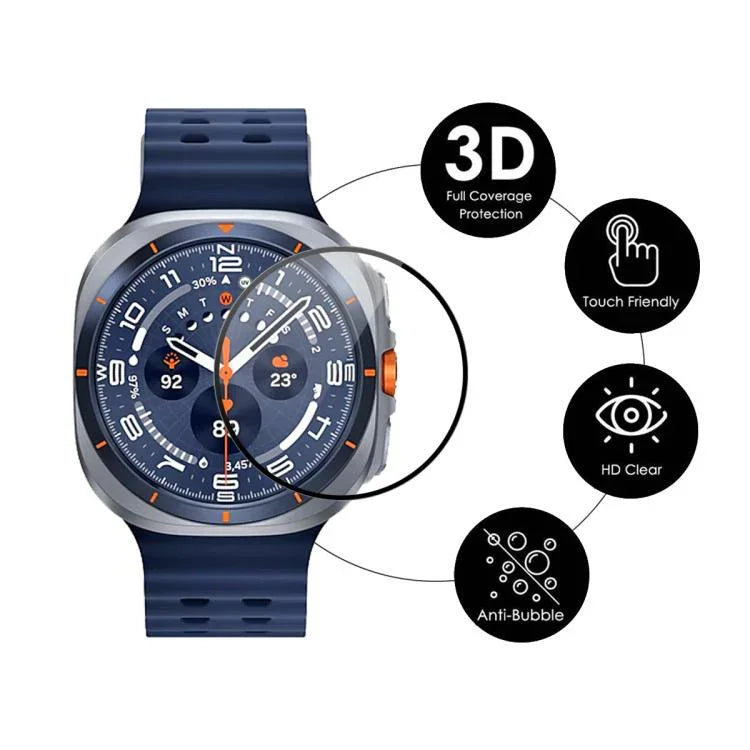 2pcs ENKAY 3D Full Coverage Soft PC Edge PMMA HD Screen Film, For Samsung Galaxy Watch Ultra 47mm / Ultra 2025, For Samsung Galaxy Watch8 Classic 46mm, For Samsung Galaxy Watch8 44mm, For Samsung Galaxy Watch8 40mm                                      ...