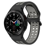 สายรัดนาฬิกาซิลิโคนระบายอากาศสองสี สำหรับ Samsung Galaxy Watch 4 Classic 42mm