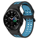สายรัดนาฬิกาซิลิโคนระบายอากาศสองสี สำหรับ Samsung Galaxy Watch 4 Classic 42mm