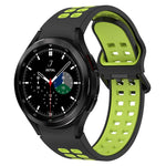 สายรัดนาฬิกาซิลิโคนระบายอากาศสองสี สำหรับ Samsung Galaxy Watch 4 Classic 42mm