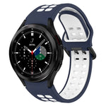 สายรัดนาฬิกาซิลิโคนระบายอากาศสองสี สำหรับ Samsung Galaxy Watch 4 Classic 42mm