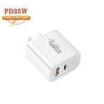 ที่ชาร์จพอร์ตคู่ PD30W USB-C / Type-C + QC3.0 USB, ปลั๊ก AU, คลังสินค้าฮ่องกง