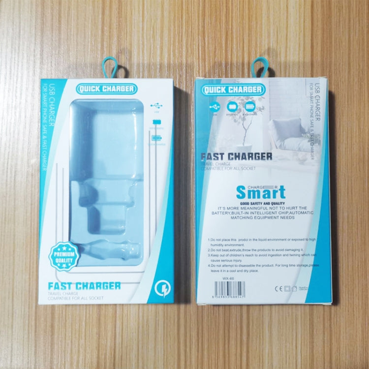 PD30W USB-C / Type-C + QC3.0 USB พอร์ตคู่ ที่ชาร์จพร้อมสายข้อมูล USB 1 เมตร เป็น 8 พิน, ปลั๊ก EU, ปลั๊ก US, ปลั๊ก AU