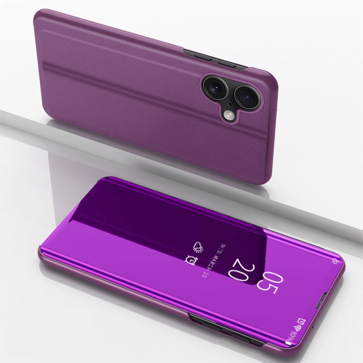เคสโทรศัพท์หนังแบบพลิกพร้อมกระจกเคลือบเงาแนวนอนและที่ยึด สำหรับ iPhone 16 Pro, สำหรับ iPhone 16 Plus, สำหรับ iPhone 16, สำหรับ iPhone 15 Pro Max, สำหรับ iPhone 15 Pro, สำหรับ iPhone 15 Plus