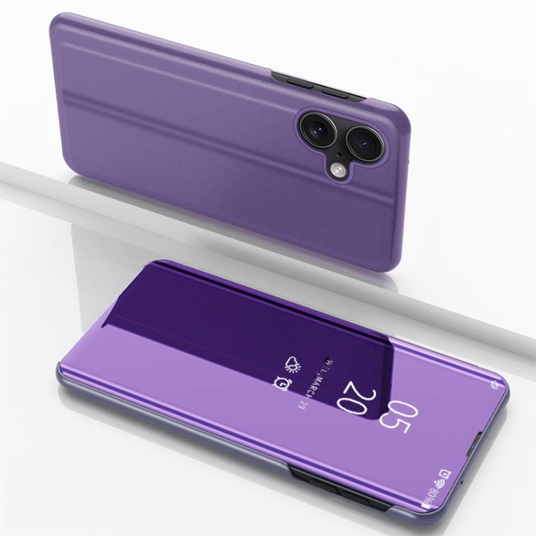 เคสโทรศัพท์หนังแบบพลิกพร้อมกระจกเคลือบเงาแนวนอนและที่ยึด สำหรับ iPhone 16 Pro, สำหรับ iPhone 16 Plus, สำหรับ iPhone 16, สำหรับ iPhone 15 Pro Max, สำหรับ iPhone 15 Pro, สำหรับ iPhone 15 Plus