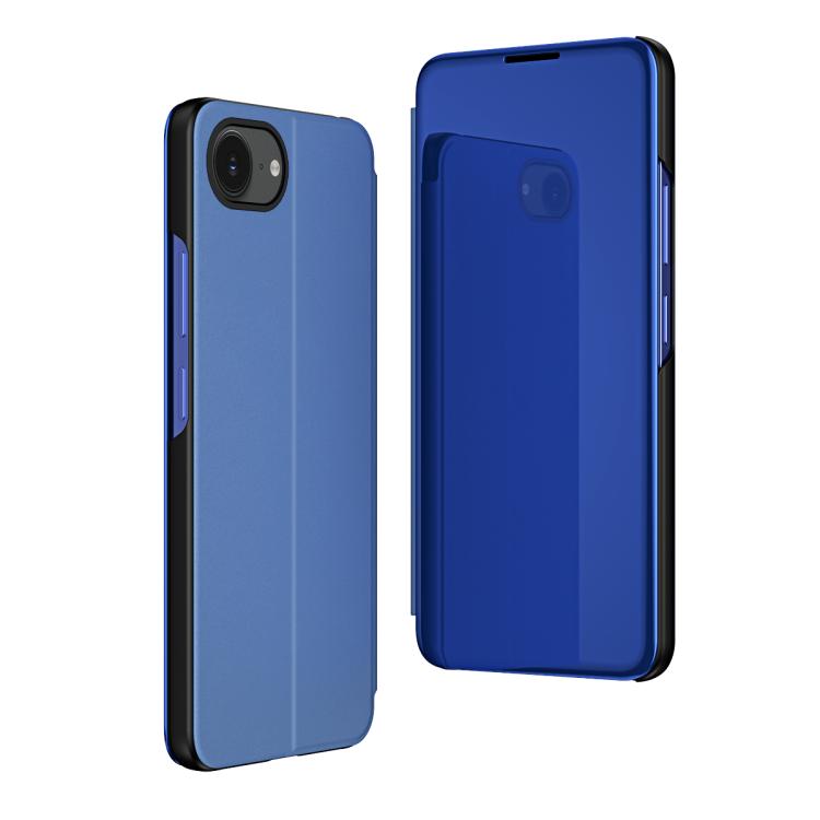 เคสโทรศัพท์หนังพับแนวนอนกระจกชุบพร้อมที่วาง สำหรับ iPhone 17e / 16e, สำหรับ iPhone 17 Pro Max, สำหรับ iPhone 17 Pro, สำหรับ iPhone 17, สำหรับ iPhone Air, สำหรับ iPhone 16 Pro Max