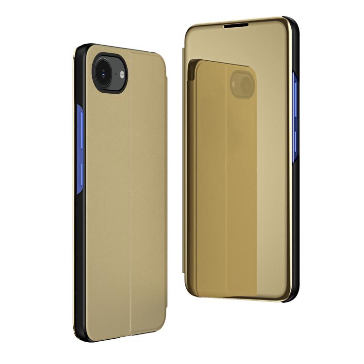 เคสโทรศัพท์หนังพับแนวนอนกระจกชุบพร้อมที่วาง สำหรับ iPhone 17e / 16e, สำหรับ iPhone 17 Pro Max, สำหรับ iPhone 17 Pro, สำหรับ iPhone 17, สำหรับ iPhone Air, สำหรับ iPhone 16 Pro Max