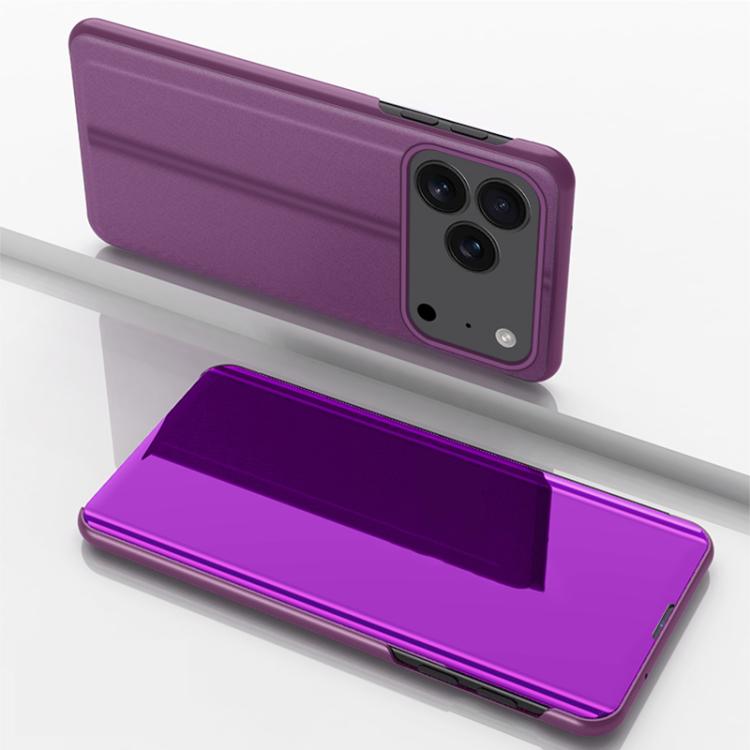 เคสโทรศัพท์หนังพับแนวนอนกระจกชุบพร้อมที่วาง สำหรับ iPhone 17e / 16e, สำหรับ iPhone 17 Pro Max, สำหรับ iPhone 17 Pro, สำหรับ iPhone 17, สำหรับ iPhone Air, สำหรับ iPhone 16 Pro Max