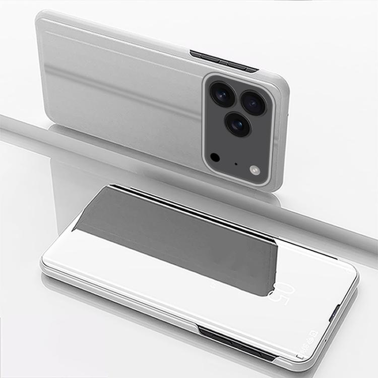 เคสโทรศัพท์หนังพับแนวนอนกระจกชุบพร้อมที่วาง สำหรับ iPhone 17e / 16e, สำหรับ iPhone 17 Pro Max, สำหรับ iPhone 17 Pro, สำหรับ iPhone 17, สำหรับ iPhone Air, สำหรับ iPhone 16 Pro Max