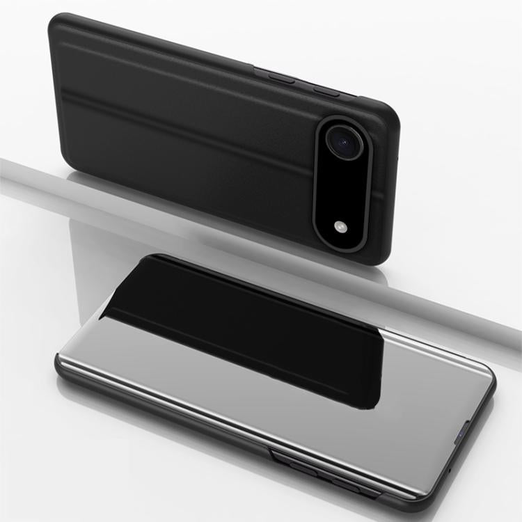 เคสโทรศัพท์หนังพับแนวนอนกระจกชุบพร้อมที่วาง สำหรับ iPhone 17e / 16e, สำหรับ iPhone 17 Pro Max, สำหรับ iPhone 17 Pro, สำหรับ iPhone 17, สำหรับ iPhone Air, สำหรับ iPhone 16 Pro Max