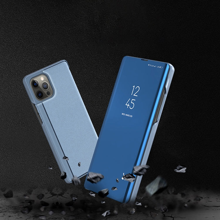 เคสโทรศัพท์หนังแบบพลิกพร้อมกระจกเคลือบเงาแนวนอนและที่ยึด สำหรับ iPhone 16 Pro, สำหรับ iPhone 16 Plus, สำหรับ iPhone 16, สำหรับ iPhone 15 Pro Max, สำหรับ iPhone 15 Pro, สำหรับ iPhone 15 Plus