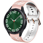 สายรัดนาฬิกาซิลิโคนลายโค้ง สำหรับ Samsung Galaxy Watch 6 Classic ขนาด 47 มม., สำหรับ Samsung Galaxy Watch 6 ขนาด 44 มม., สำหรับ Samsung Galaxy Watch 6 ขนาด 40 มม.