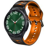 สายรัดนาฬิกาซิลิโคนลายโค้ง สำหรับ Samsung Galaxy Watch 6 Classic ขนาด 47 มม., สำหรับ Samsung Galaxy Watch 6 ขนาด 44 มม., สำหรับ Samsung Galaxy Watch 6 ขนาด 40 มม.