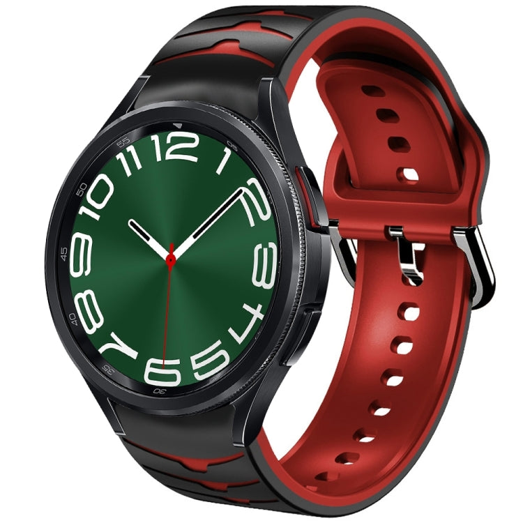 สายรัดนาฬิกาซิลิโคนลายโค้ง สำหรับ Samsung Galaxy Watch 6 Classic ขนาด 47 มม., สำหรับ Samsung Galaxy Watch 6 ขนาด 44 มม., สำหรับ Samsung Galaxy Watch 6 ขนาด 40 มม.
