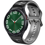 สายรัดนาฬิกาซิลิโคนลายโค้ง สำหรับ Samsung Galaxy Watch 6 Classic ขนาด 47 มม., สำหรับ Samsung Galaxy Watch 6 ขนาด 44 มม., สำหรับ Samsung Galaxy Watch 6 ขนาด 40 มม.