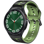 สายรัดนาฬิกาซิลิโคนลายโค้ง สำหรับ Samsung Galaxy Watch 6 Classic ขนาด 47 มม., สำหรับ Samsung Galaxy Watch 6 ขนาด 44 มม., สำหรับ Samsung Galaxy Watch 6 ขนาด 40 มม.