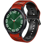 สายรัดนาฬิกาซิลิโคนลายโค้ง สำหรับ Samsung Galaxy Watch 6 Classic ขนาด 47 มม., สำหรับ Samsung Galaxy Watch 6 ขนาด 44 มม., สำหรับ Samsung Galaxy Watch 6 ขนาด 40 มม.