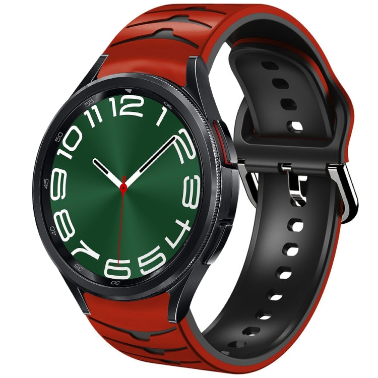 สายรัดนาฬิกาซิลิโคนลายโค้ง สำหรับ Samsung Galaxy Watch 6 Classic ขนาด 47 มม., สำหรับ Samsung Galaxy Watch 6 ขนาด 44 มม., สำหรับ Samsung Galaxy Watch 6 ขนาด 40 มม.