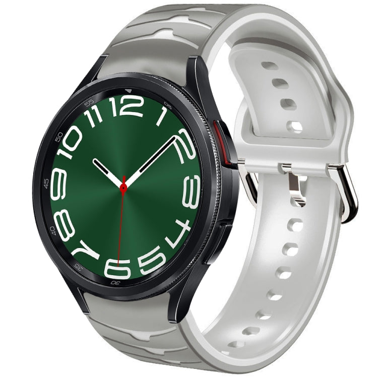 สายรัดนาฬิกาซิลิโคนลายโค้ง สำหรับ Samsung Galaxy Watch 6 Classic ขนาด 47 มม., สำหรับ Samsung Galaxy Watch 6 ขนาด 44 มม., สำหรับ Samsung Galaxy Watch 6 ขนาด 40 มม.