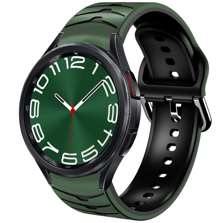 สายรัดนาฬิกาซิลิโคนลายโค้ง สำหรับ Samsung Galaxy Watch 6 Classic ขนาด 47 มม., สำหรับ Samsung Galaxy Watch 6 ขนาด 44 มม., สำหรับ Samsung Galaxy Watch 6 ขนาด 40 มม.