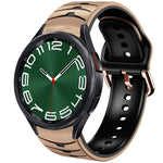 สายรัดนาฬิกาซิลิโคนลายโค้ง สำหรับ Samsung Galaxy Watch 6 Classic ขนาด 47 มม., สำหรับ Samsung Galaxy Watch 6 ขนาด 44 มม., สำหรับ Samsung Galaxy Watch 6 ขนาด 40 มม.
