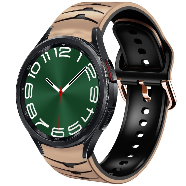 สายรัดนาฬิกาซิลิโคนลายโค้ง สำหรับ Samsung Galaxy Watch 6 Classic ขนาด 47 มม., สำหรับ Samsung Galaxy Watch 6 ขนาด 44 มม., สำหรับ Samsung Galaxy Watch 6 ขนาด 40 มม.