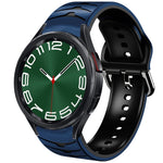 สายรัดนาฬิกาซิลิโคนลายโค้ง สำหรับ Samsung Galaxy Watch 6 Classic ขนาด 47 มม., สำหรับ Samsung Galaxy Watch 6 ขนาด 44 มม., สำหรับ Samsung Galaxy Watch 6 ขนาด 40 มม.