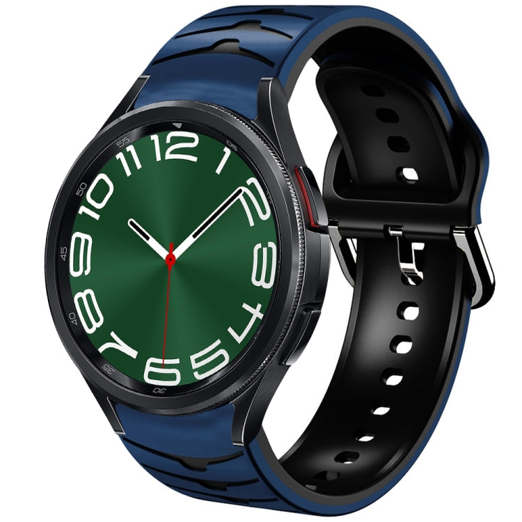 สายรัดนาฬิกาซิลิโคนลายโค้ง สำหรับ Samsung Galaxy Watch 6 Classic ขนาด 47 มม., สำหรับ Samsung Galaxy Watch 6 ขนาด 44 มม., สำหรับ Samsung Galaxy Watch 6 ขนาด 40 มม.