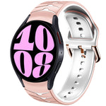 สายรัดนาฬิกาซิลิโคนลายโค้ง สำหรับ Samsung Galaxy Watch 6 Classic ขนาด 47 มม., สำหรับ Samsung Galaxy Watch 6 ขนาด 44 มม., สำหรับ Samsung Galaxy Watch 6 ขนาด 40 มม.