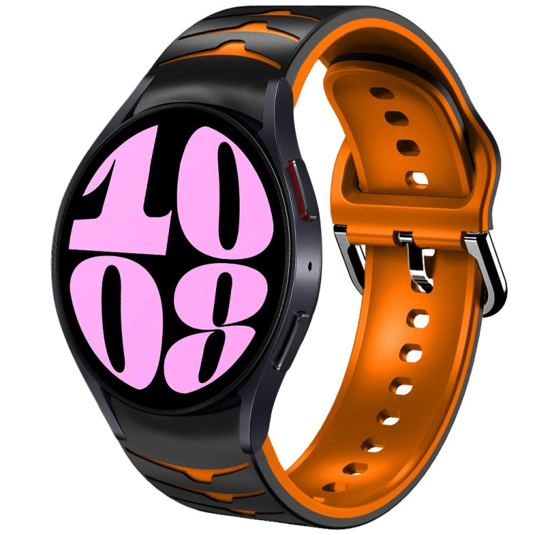 สายรัดนาฬิกาซิลิโคนลายโค้ง สำหรับ Samsung Galaxy Watch 6 Classic ขนาด 47 มม., สำหรับ Samsung Galaxy Watch 6 ขนาด 44 มม., สำหรับ Samsung Galaxy Watch 6 ขนาด 40 มม.