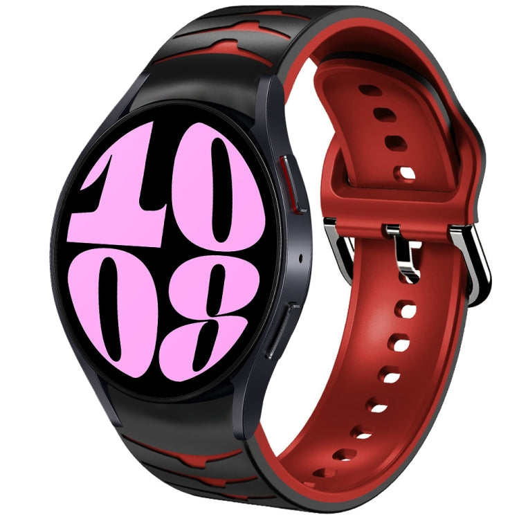 สายรัดนาฬิกาซิลิโคนลายโค้ง สำหรับ Samsung Galaxy Watch 6 Classic ขนาด 47 มม., สำหรับ Samsung Galaxy Watch 6 ขนาด 44 มม., สำหรับ Samsung Galaxy Watch 6 ขนาด 40 มม.